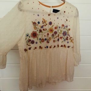 White flower blouse from Francesca’s boutique